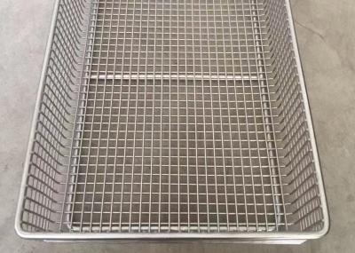China 304 Rectangle Wire Mesh 1.6mm Stainless Steel Storage Baskets For Kitchen for sale