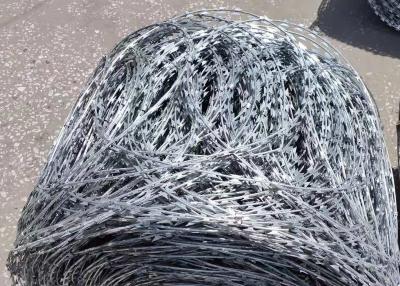 China Hot Galvanized Flat Wrap Razor Wire Stainless Steel Bto22 For Farm for sale