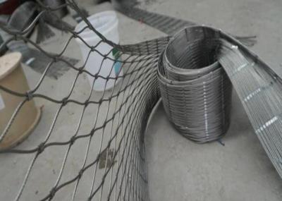 Chine escalier de Mesh Net With Ferrules For de câble métallique de l'acier inoxydable 7x19 à vendre