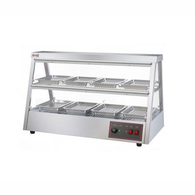 China Long Life Service Advantage Transparent Food Warming Showcase with Stainless Steel for sale