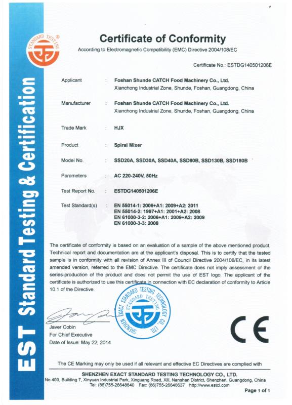 CE - Guangdong Chef PRO Kitchen Equipment CO., LTD