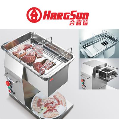 China Stainless Steel Butchery Fresh Meat Cube Cutter Slicer 600w 250kg/H Meat Cutting Machine for sale