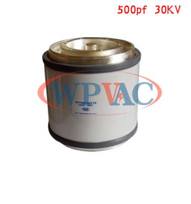China 500pf 30KV Fixed Vacuum Capacitor High Voltage CKT500/30/170 For Broadcasting for sale