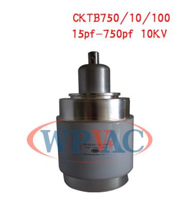 China CKTB750/10/100 Variable Ceramic Vacuum Capacitor 15~750pf 10KV Low Loss for sale