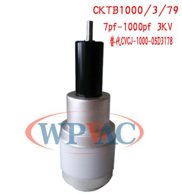 China CKTB1000/3/79 HV Vacuum Variable Capacitor 7~1000pf Replace CV05C 1000 XN for sale