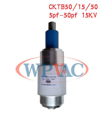 중국 CKTB50/15/50 RF 일치를 위한 세라믹 변하기 쉬운 진공 축전기 6~50pf 15KV 판매용