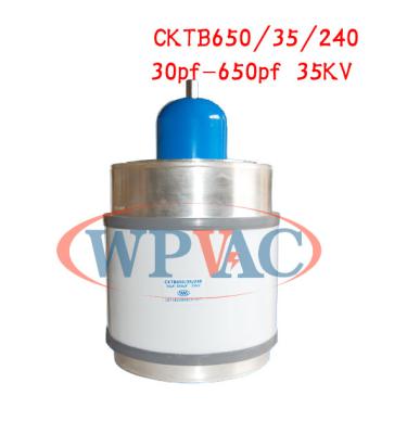 China Ceramic Vacuum High Voltage Variable Capacitor 30~650pf 35KV Stable Performance for sale