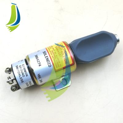 China 3864274 Fuel Stop Solenoid Valve 24V For R140LC-7 R210LC7 Excavator for sale