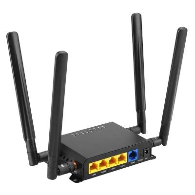 China Openwrt 2.4Ghz 4G LTE WIFI Router Black Color LEDE MT7620A With SIM Card Slot for sale