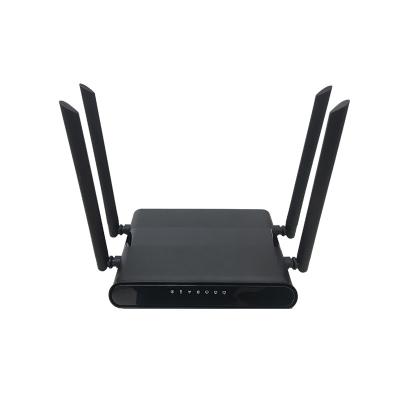 China Puertos inalámbricos del LAN del router 1200 de la CA Mbps del OEM Openwrt/del router 4 de Wifi del negro en venta