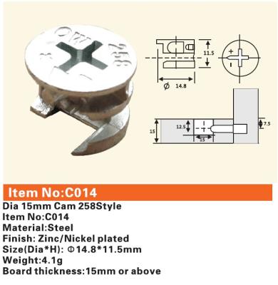 China C014   Furniture connecting fittings:Cam Connectors for sale