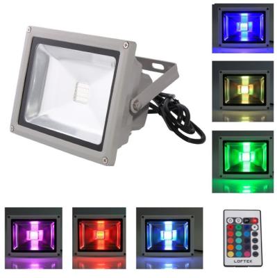 China IP65 Outdoor RGB Multi Colour Changing IR/RF Remote Control LED Flood Light Lamp 50W for sale