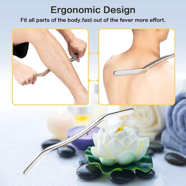 Quality Stainless Steel Neck Pain Rehab Device Gua Sha Scraping Scraper For Shoulder for sale
