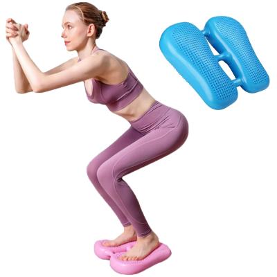 China Yoga Air Balance Cushion Board Inflatable Stepper PVC Foot Balance Pedal Multifunctional for sale