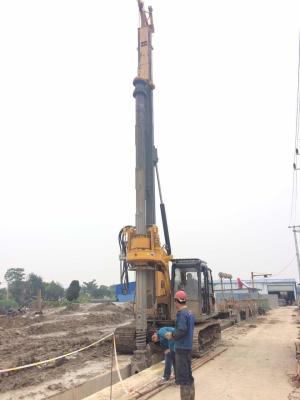 China Max Crowd Pressure 90 KN KR80A Hydraulic Rotary Piling Rig With 28m Max Drilling Depth Borehole for sale