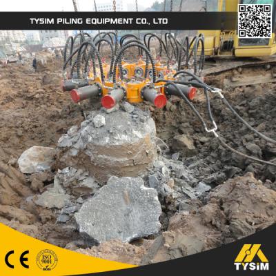China Square Hydraulic Pile Cutter , Hydraulic Pile Breaker With Ce Conrete Round Pile Head Cutter for sale