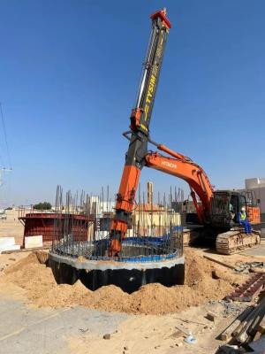 China Km-Graafwerktuig Clamshell Bucket For Max Depth Soil Taking van de Reeks het Telescopische Boom Te koop