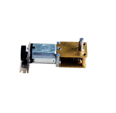 China Load Speed 2.4~6( V ) 12250 RPM  Brush DC Gear Motor With Worm Gear Box for Electtric Door Locks for sale