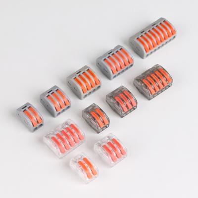 China Solid Wire 0.08~4mm2  Splicing Connector Gray Body Orange Handle VSC-4 Type for sale