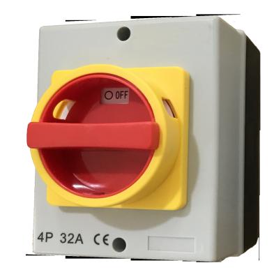 China HAROK 63A  25 Amp Rotary Isolator For PV 690V Rotary Cam Switch Waterproof Cover Box for sale