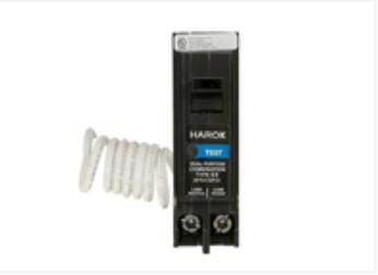 China HAROK BR 15 Amp Single Pole Dual Function Arc Fault/Ground Fault Circuit Breaker for sale