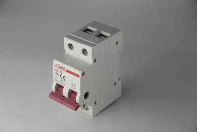 China Miniaturleistungsschalter 2 Pole DCs VIS100 63 Ampere-Isolator für Solar-PV-System-thermische magnetische Reise, Hutschiene-Berg zu verkaufen