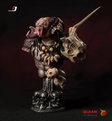 China New Skull Hunter Bust Custom Resin Figurine for sale