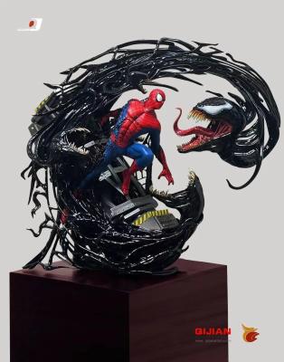 China Custom Resin Anime Figures SPIDERMAN VS VENOM for sale