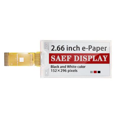 China 2.66 Inch 3 Colors E Ink Panel , SPI Interface Electronic Paper Display for sale