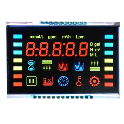 China Display LCD de 7 segmentos personalizado Máquina de desinfección de aniones de ozono, controlador de aire fresco, LCD de fondo negro VA en venta