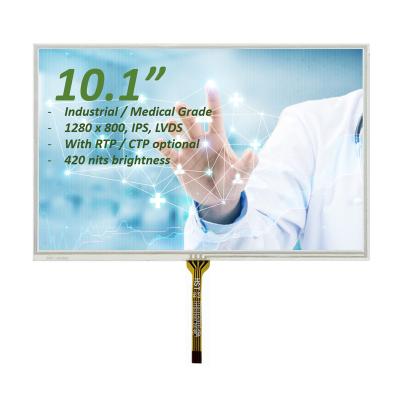 中国 10 Inch Resistive LCD Touch Screen 1280x800 Dots Industrial / Medical Grade 販売のため
