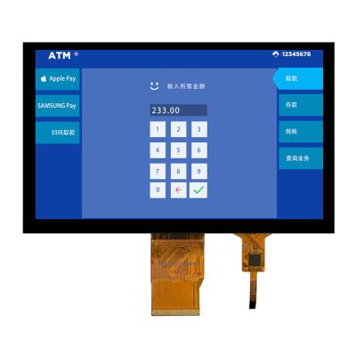 China 1000nits 7 Inch PCAP TFT Display 1024x600 RGB Wide Operating Temperature for sale