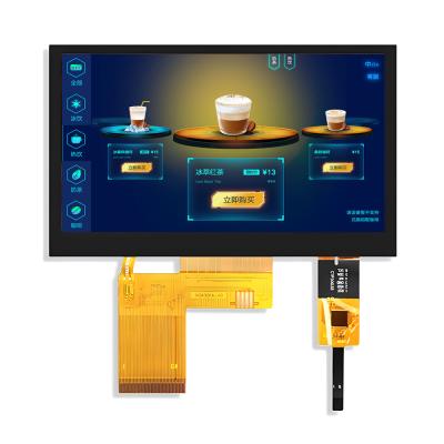 China 4.3 Inch 800x480 Dots PCAP TFT Display Capacitive Touchscreen RGB Interface for sale