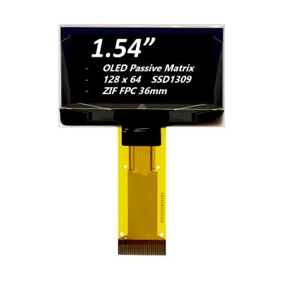 China Passive Matrix 1,54 inch OLED Display Module SSD1309 ZIF FPC 36mm 128x64 Pixel Te koop