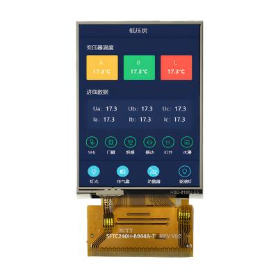 China TFT LCD Factory Supply 2.4 Inch QVGA 240x320 Dots MCU&RGB Interface With RTP for sale