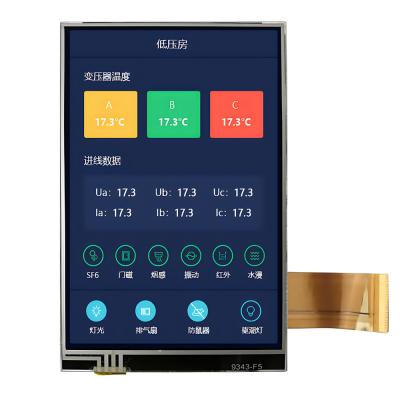China China TFT LCD Factory Supply 3,5 inch 320x480 pixels met resistief touchscreen Te koop