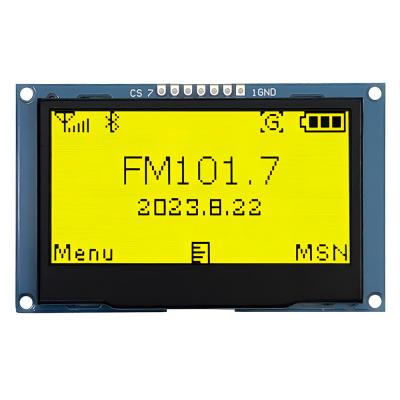 China 2.4 Inch Graphic OLED Display China Manufacturer Supply Yellow Color SPI Interface Te koop