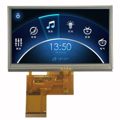 China 4.3 Inch LCD TFT Display Panel 480x272 With RGB Interface Resistive Touch for sale