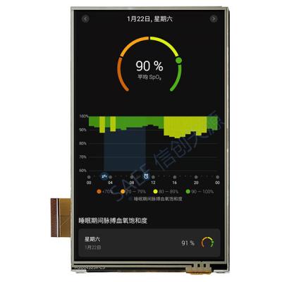 China 480x800 IPS 4.3 Inch TFT LCD Display Mipi Interface 45 Pins With Resistive Touch Panel for sale