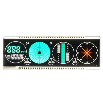 China Pantalla LCD monocromática VATN de la retroiluminación azul blanca con la impresión de seda roja verde en venta