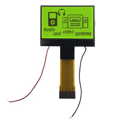 Китай Дисплей 128x64 COG графический STN LCD с желтым зеленым цветом предпосылки продается
