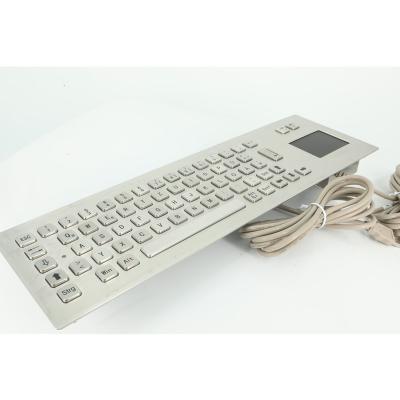 China Industrial IP65 QWERTY Panel Mounting Keyboard With Touchpad Stainless Steel Metal for sale