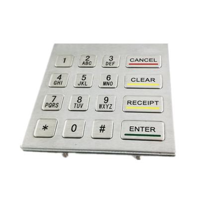China Panel Mounting Access Control Metal Numeric Keypad For Self Service Kiosk 16 Keys for sale