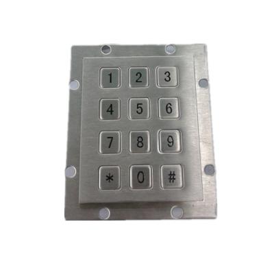 China Access Control IP65 Waterproof Stainless Steel Function Keypad 12 Keys Numeric for sale