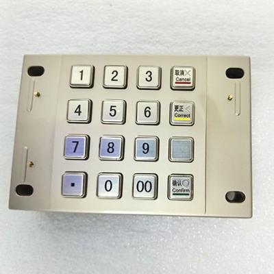 China PCI 4.0 Certified 87.5x91.5mm Encrypted Kiosk Pin Pad 16 EPP Keys for sale