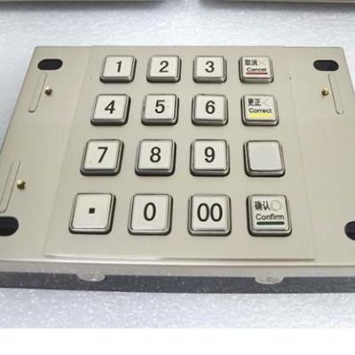 China O DES do PCI 4,0 do quiosque do pagamento cifrou o teclado numérico do metal das chaves de Pin Pad 16 à venda