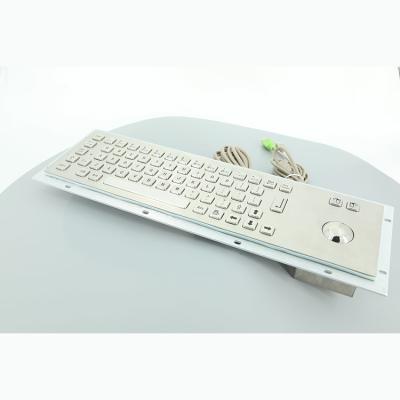 China 304 Stainless Steel Keyboard With Trackball With USB PS 2 Interface for sale