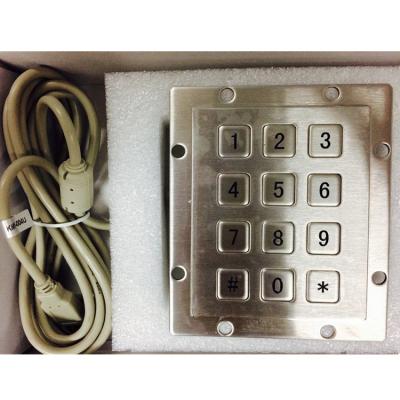 Китай Числовая клавиатура металла ключей функции 12 нержавеющей стали управления доступом IP65 водоустойчивая продается