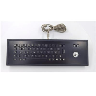 China Desktop Waterproof Stainless Steel Metal Keyboard With Trackball 65 Keys for sale