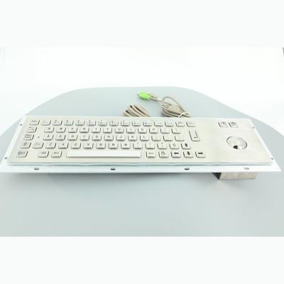 China Industrial Stainless Steel Keyboard With Trackball 800 DPI Trackball Resolution for sale